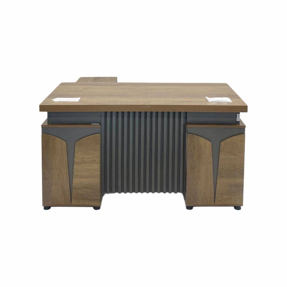  Modern Multicolor Melamine Executive Desk with Integrated Storage 