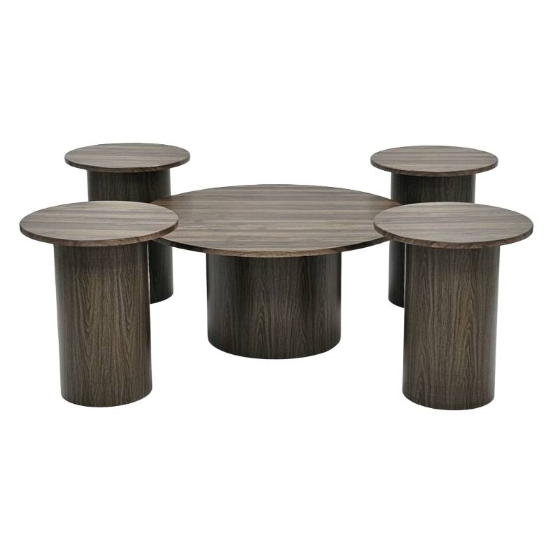  Modern Multicolor Round Tea Table Set 4+1 
