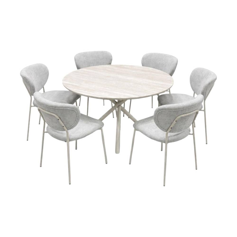  Modern Multi Color Round Dining Table Set 