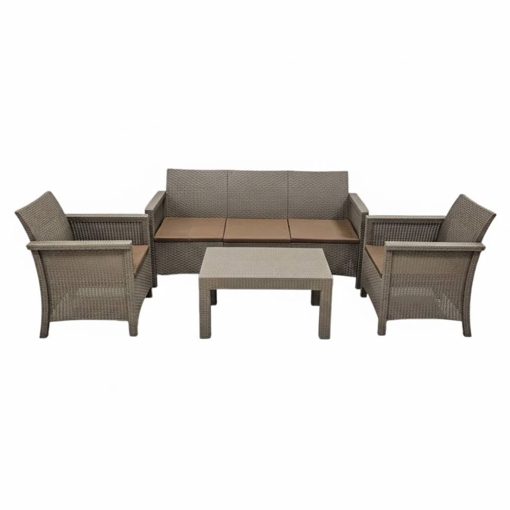  Outdoor Rattan Garden Set for 5 Persons Multi-Color Elegant Design 