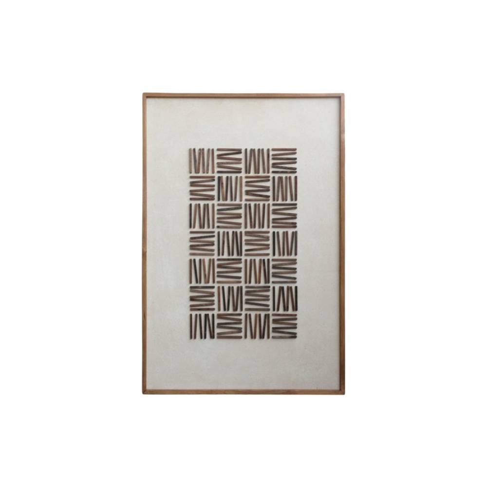  Geometric Wooden Intersections Wall Art Multi Color 