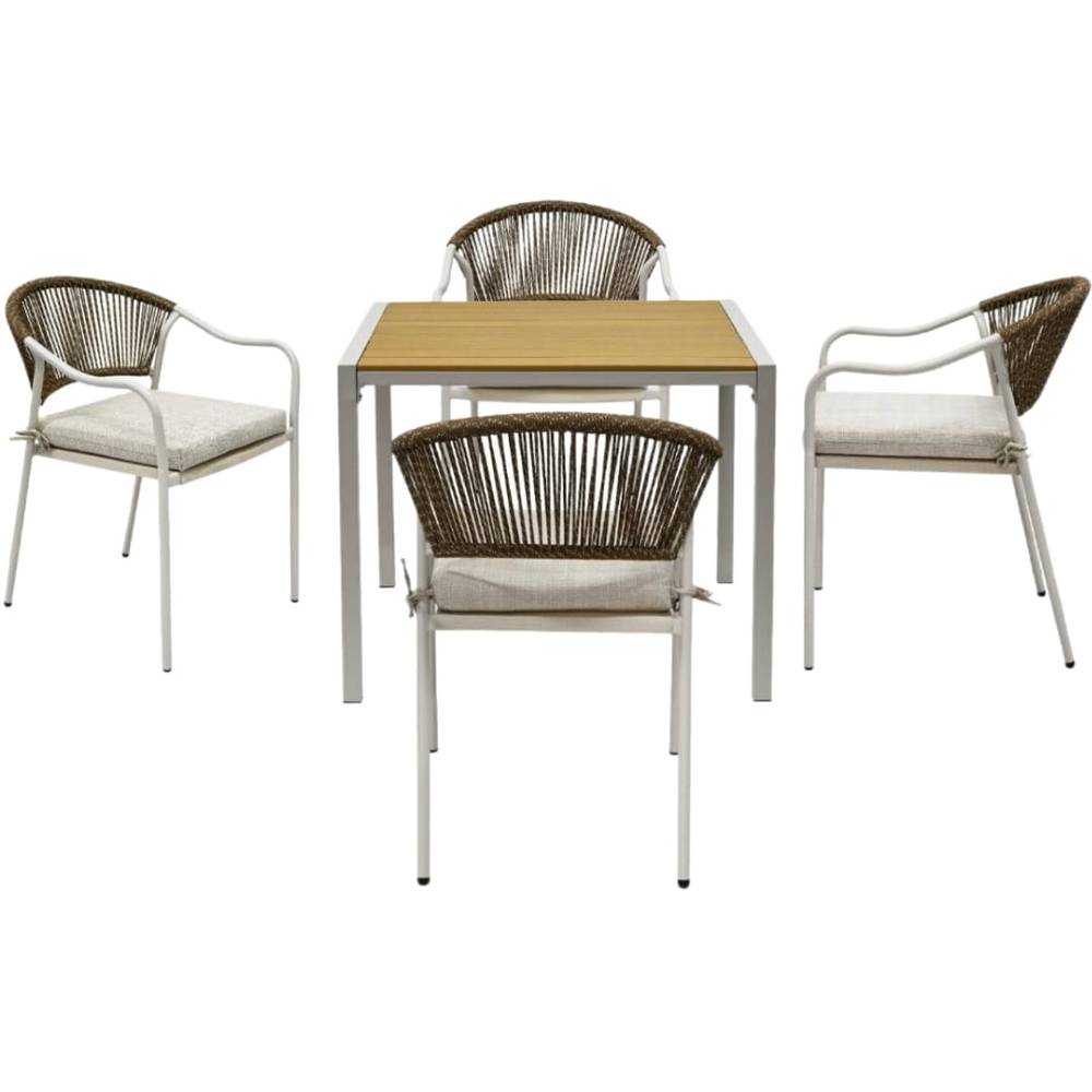  Modern Outdoor 4+1 Patio Set Multi-Color Design 
