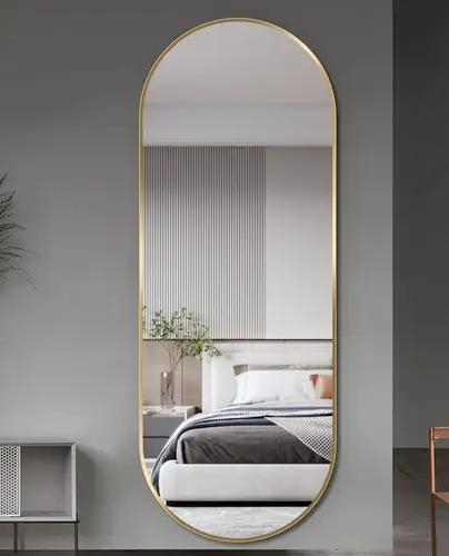 مراية مضيئة ايطار ذهبي LED مقاس 120X60 سم
