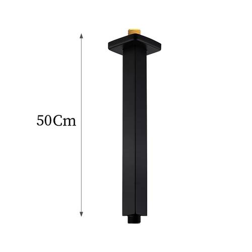 ذراع دش مطري اسود مربع  سقفي 50cm
