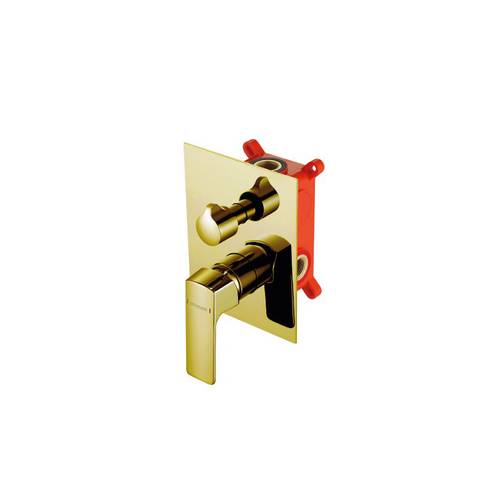 خلاط دش مخفي ذهبي كامل خطين (087035) BRONZO 2W