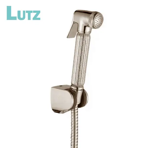 شطاف لوتز مسكة معدنية كروم مطفي هوز ستانلس ستيل - Lutz