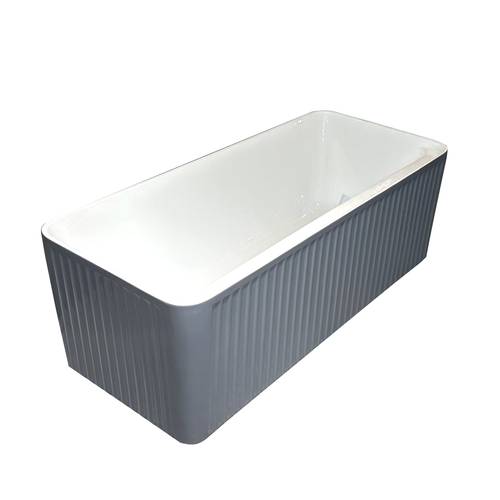 بانيو استحمام مستطيل  اكرليك مخطط رمادي جولدن GOLDEN 170x75 cm