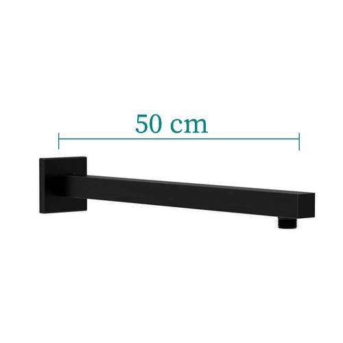 ذراع دش مطري اسود  جداري مربع 50cm