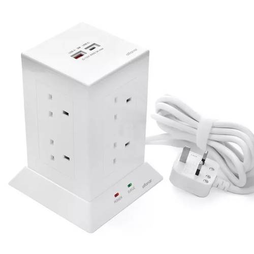توصيلة كهربائية الفنار 13 أمبير 8 مخارج 3 متر 2 USB