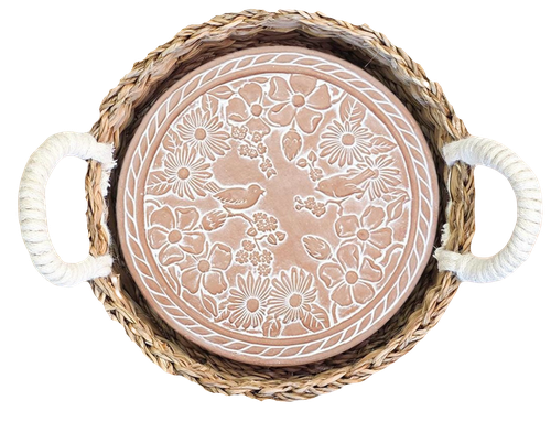 Handcrafted Terracotta Bread Warmer Stone