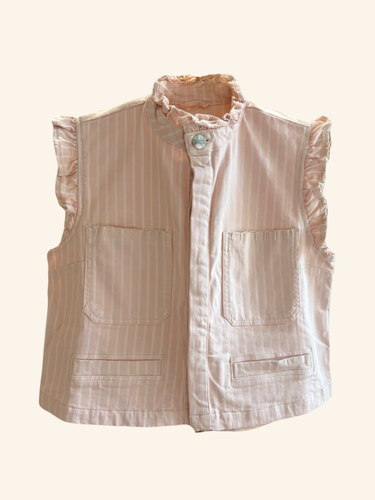 Blush – Denim Striped Vest