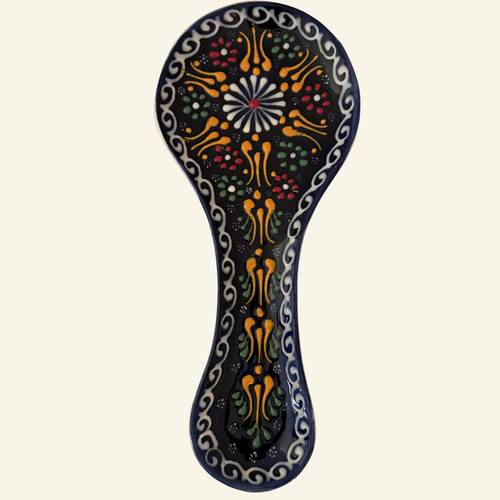 Dark Blue Ceramic Spoon Rest