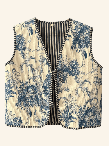 Fields of Indigo – Hand Quilted Vest