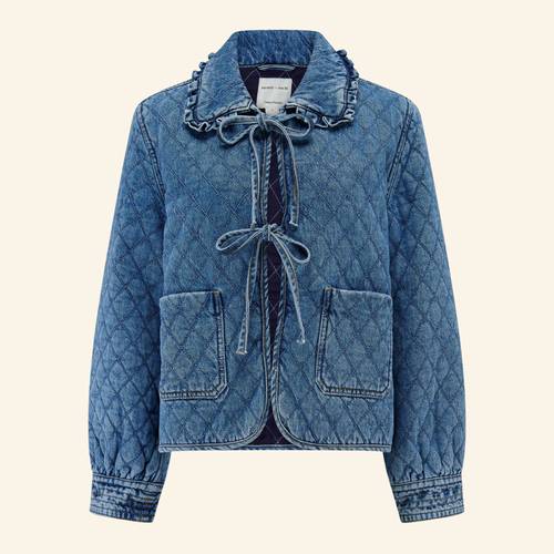 Ocean Fade – Quilted Denim Jacket