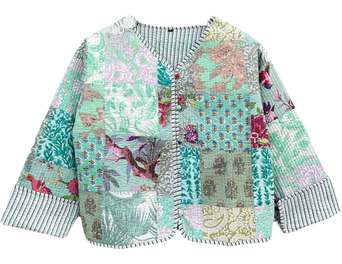 Verdant Mint – Hand Quilted Jacket