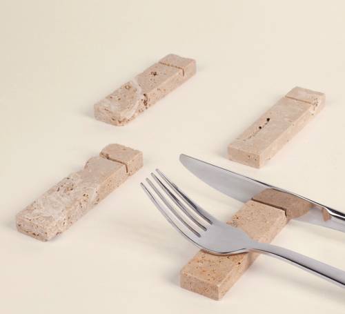 Natural Stone Cutlery Rest (4 Pieces Set)