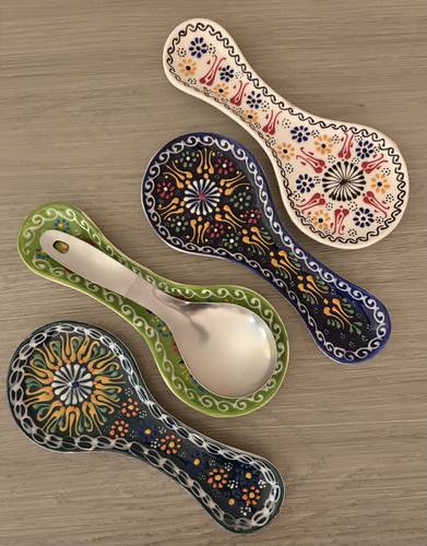 Dark Blue Ceramic Spoon Rest