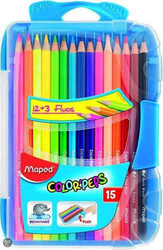 MAPED COLOR PEPS 15 COLOR PENCILS