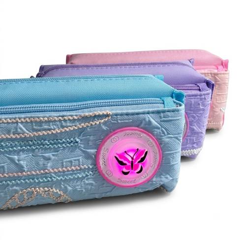 لينو مقلمة مدرسية  تصميم فراشة مضيئة متعددة اللون 