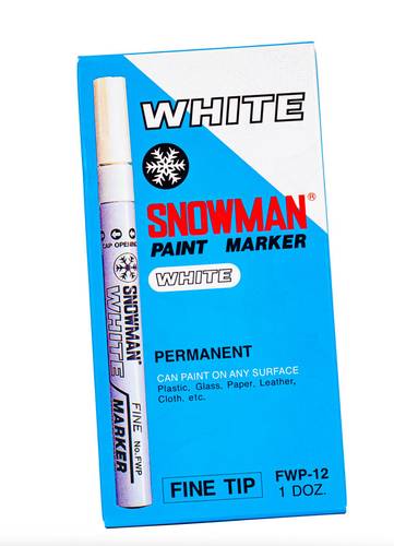 FWP-12 White Paint Marker – Waterproof, Heat-Resistant, Multi-Surface Permanent Pen