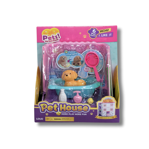 Pet House Playset with Accessories – Educational Toy for Kids  bath set– Suitable for Ages 3+