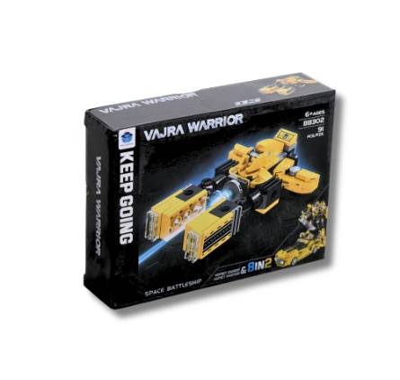 Space Battleship Vehicle Building Set 91 Pieces Improves Building Skills Suitable for Ages 6+