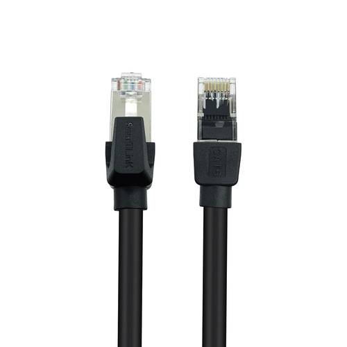 سمارت لينك كابل إيثرنت كات 6 FTP بريميوم – سرعة تصل إلى 1000 ميجابت/ث – بطول 50 متر، سلك نحاسي 24AWG، لون أسود،للبلاي ستيشن وأجهزة الراوتر