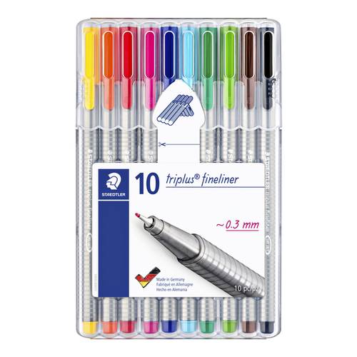 TRIPLUS PEN SET FINELINER 10 COLORS