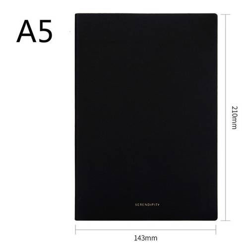Black leather notebook A5