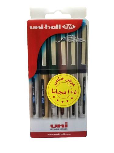 طقم قلم حبر سائل 0.7 - 6 الوان