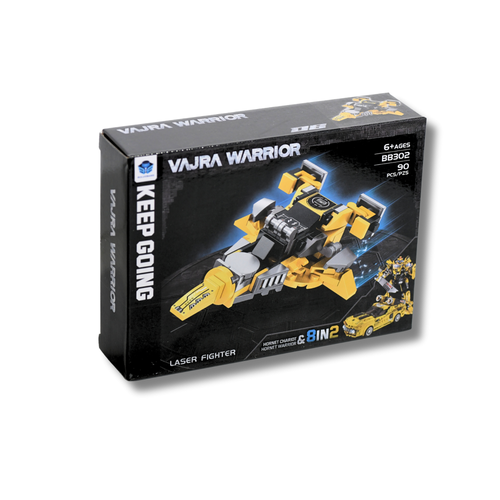 Laser Block Fighter Vehicle Building Set 90 Pieces Improves Building Skills Suitable for Ages 6+