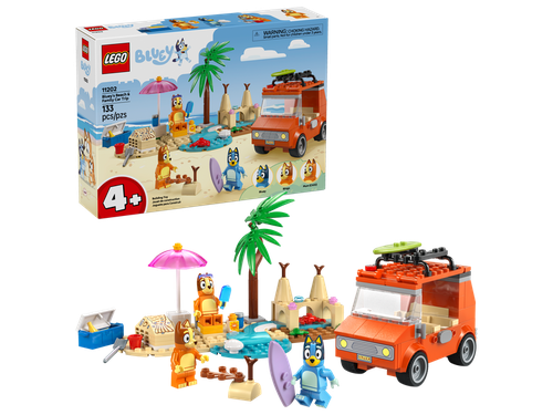 Lego Bluey's Beach & Family Car Trip 4+