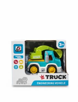 Interactive Battery-Operated Toy Truck with Lights Sounds and Music light blue