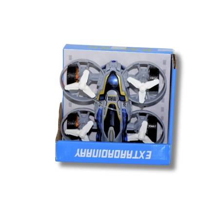 Kids Racing Drone Toy Quadcopter  LED Lights  4 Propellers Silver