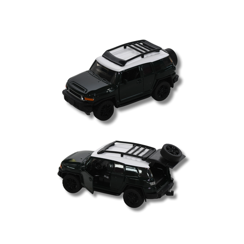 Die Cast Metal Toyota  Toy Car  Racing Car Model for Kids 3 Battery Operated   Dark Green