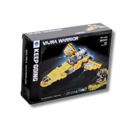Supersonic Fighter Vehicle Building Set 99 Pieces Improves Building Skills Suitable for Ages 6+