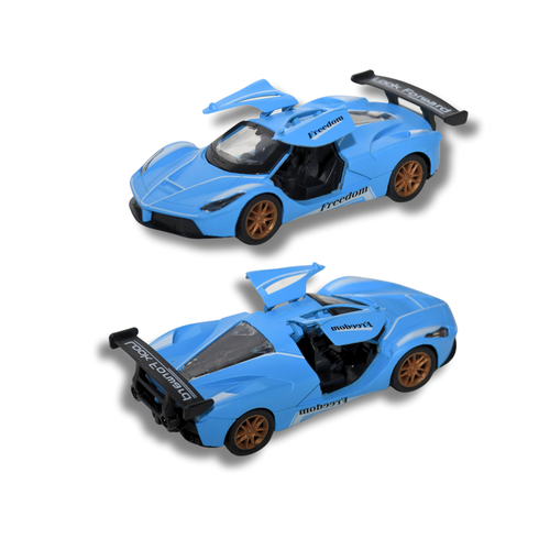 سيارة لعبة معدنية Die Cast فيراري   مجسّم سيارة سباق للأطفال 3+ ازرق فاتح