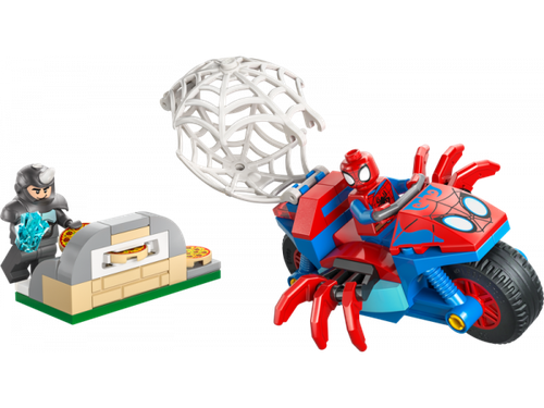 Lego Spidey on his Motorcycle vs. Rhino 4+