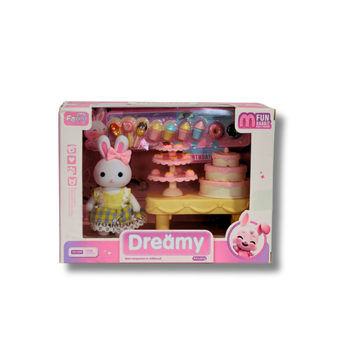 Dreamy - Cute Rabbit Fun Baby toy with a Birthday cake