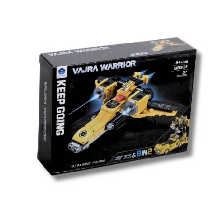 Combat Fighter Vehicle Building Set 97 Pieces Improves Building Skills Suitable for Ages 6+
