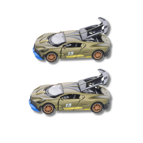 Die Cast Metal Sports Toy Car  Racing Car Model for Kids 3 Battery Operated   Olive