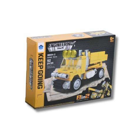2 in 1 Truck Construction Building Set – 92 PCS – STEM Toy for Kids Ages 6+