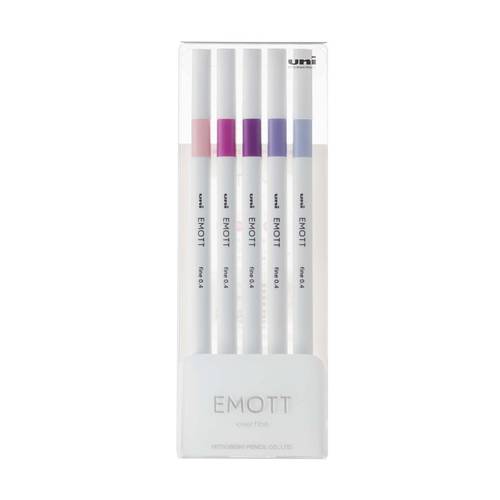 Uni Emott Everfine Fineliners 5 Colors No.7- 0.4mm