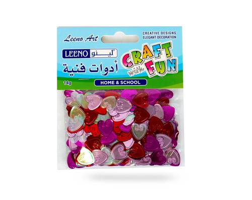 قصاصات ورق ملون بشكل قلوب  