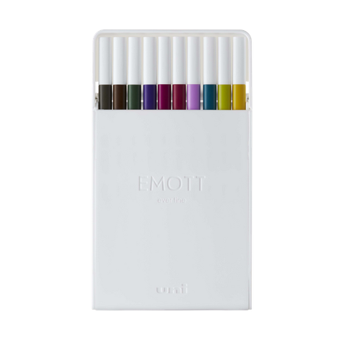 Uni Emott Everfine Fineliners 10 Colors No.3- 0.4mm