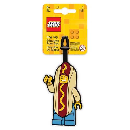 Official LEGO Hot Dog Man Bag Tag / Luggage Tag Set