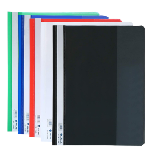 Transparent file in different colors, A4 size