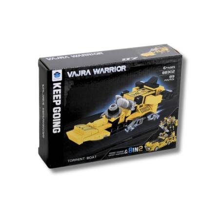 Torrent Speed Boat Vehicle Building Set 89 Pieces Improves Building Skills Suitable for Ages 6+