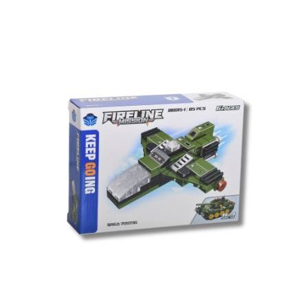 Military Fighter Jet Building Set 85 Pieces Improves Building Skills Suitable for Ages 6+