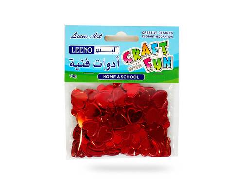 قصاصات ورق ملون بشكل قلوب  
